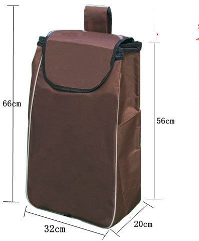 Carrito de Compras Plegable con Bolsa Impermeable Oxford Doble Capa - Image 2