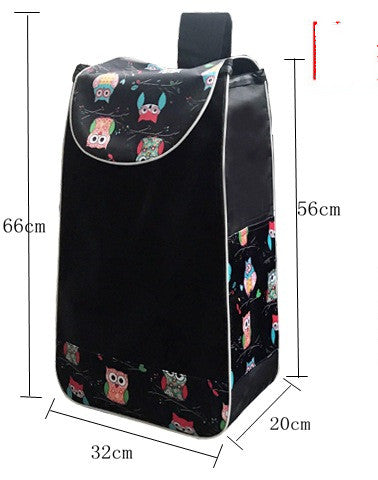 Carrito de Compras Plegable con Bolsa Impermeable Oxford Doble Capa - Image 6