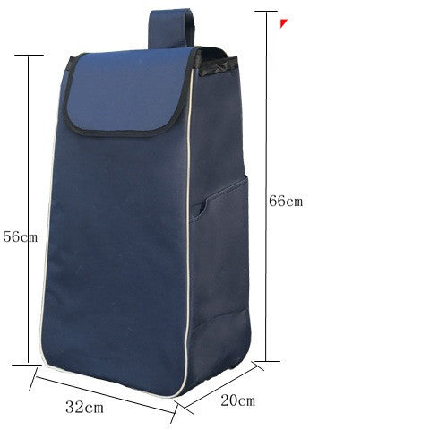 Carrito de Compras Plegable con Bolsa Impermeable Oxford Doble Capa - Image 3