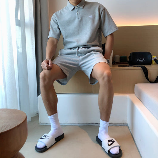 Conjunto Deportivo Casual de Algodón: Polo Holgado y Shorts de 5 Puntos - Image 14