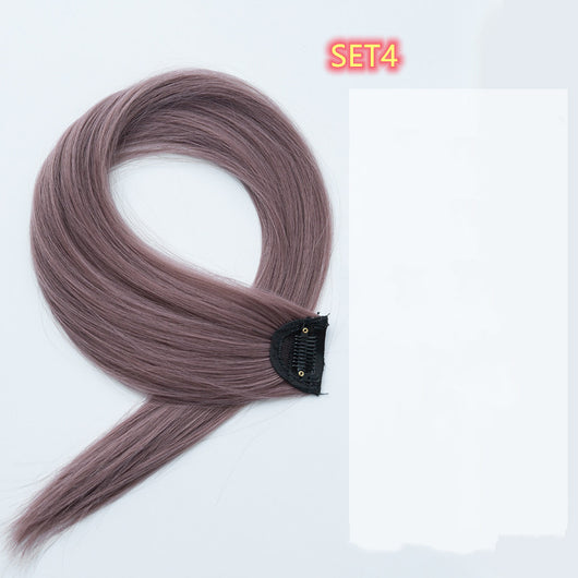 Extensión de Cabello Liso con Degradado de Color - Fibra de Seda Resistente al Calor - Image 7