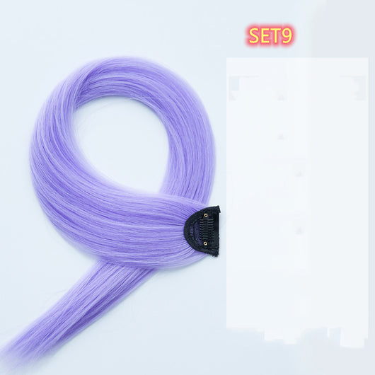 Extensión de Cabello Liso con Degradado de Color - Fibra de Seda Resistente al Calor - Image 10