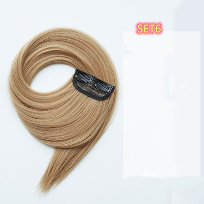 Extensión de Cabello Liso con Degradado de Color - Fibra de Seda Resistente al Calor - Image 8