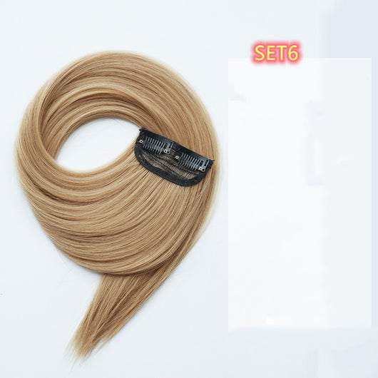 Extensión de Cabello Liso con Degradado de Color - Fibra de Seda Resistente al Calor - Image 8