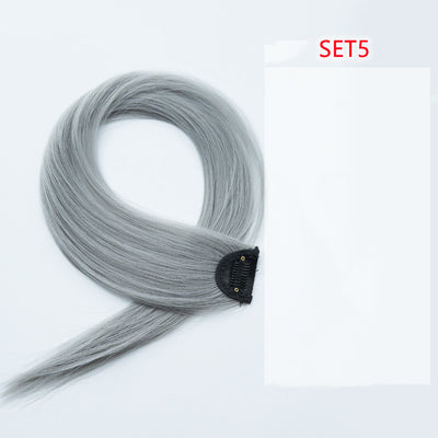 Extensión de Cabello Liso con Degradado de Color - Fibra de Seda Resistente al Calor - Image 12