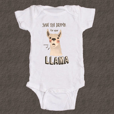 Playera Estilo Europeo Americana - Diseño Divertido Save the Drama for Your Llama - Image 4