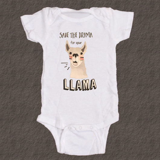 Playera Estilo Europeo Americana - Diseño Divertido Save the Drama for Your Llama - Image 4