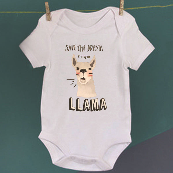 Playera Estilo Europeo Americana - Diseño Divertido Save the Drama for Your Llama - Image 6