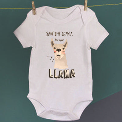 Playera Estilo Europeo Americana - Diseño Divertido Save the Drama for Your Llama - Image 6