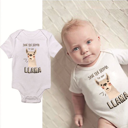 Playera Estilo Europeo Americana - Diseño Divertido Save the Drama for Your Llama - Image 2