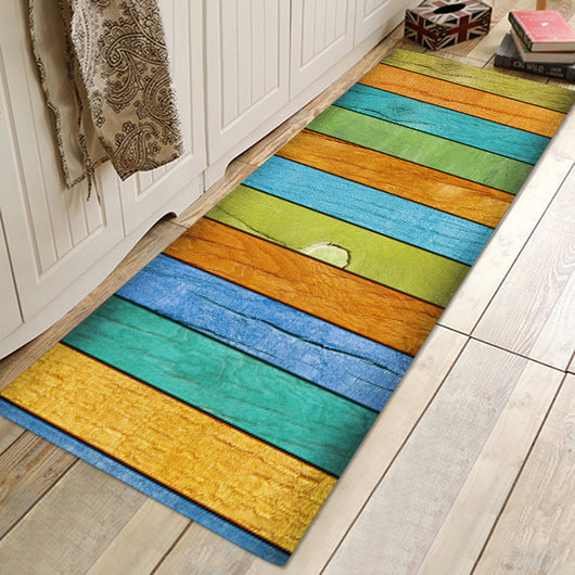Tapete Antideslizante de Cocina y Dormitorio con Patrón de Madera - Image 12