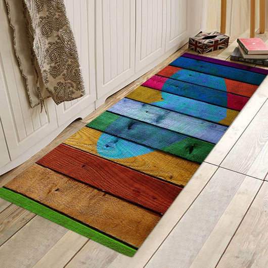 Tapete Antideslizante de Cocina y Dormitorio con Patrón de Madera - Image 15