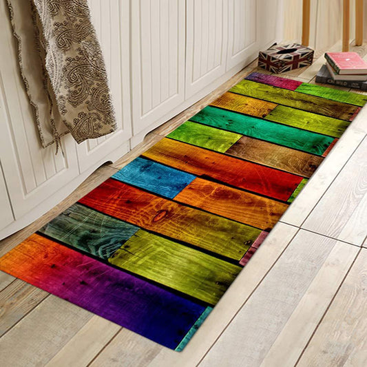 Tapete Antideslizante de Cocina y Dormitorio con Patrón de Madera - Image 2