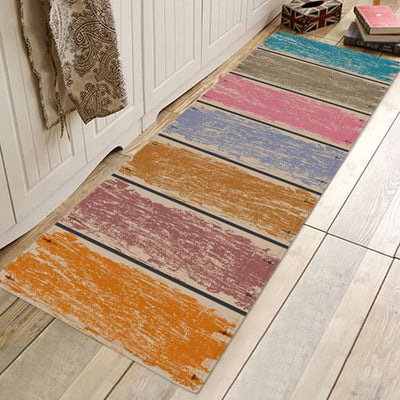 Tapete Antideslizante de Cocina y Dormitorio con Patrón de Madera - Image 8