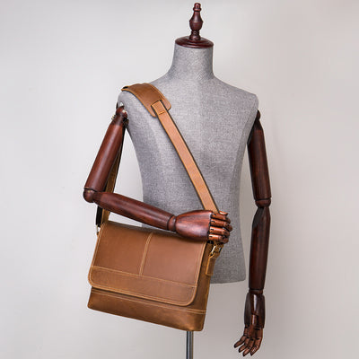 Maletín Bandolera de Cuero Genuino para Hombre