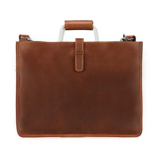 Maletín de Cuero Crazy Horse para Hombre - Bolsa Ejecutiva Estilo Británico - Image 8