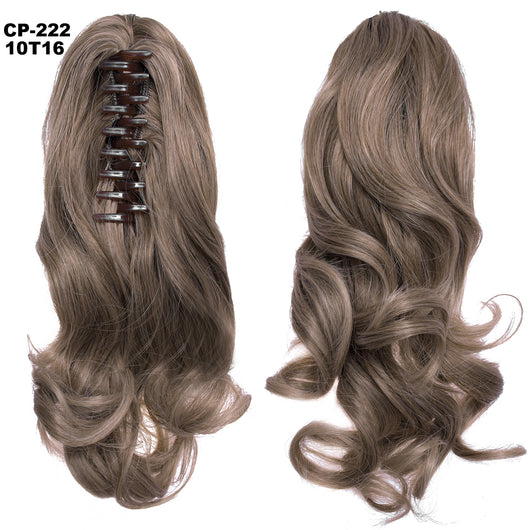 Extensión de Cabello Ondulado Largo con Clip - Peluca Postiza Gris Natural - Image 13