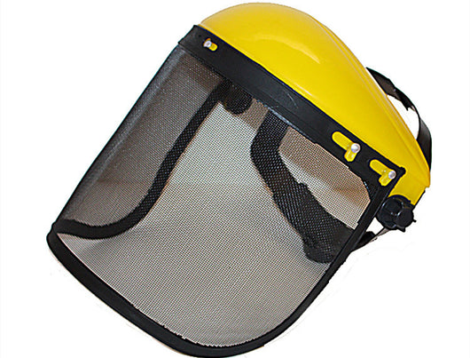 Máscara Protectora para Cortacésped - Pantalla Facial de Acero Mallado Amarilla, Resistente a Impactos - Image 4