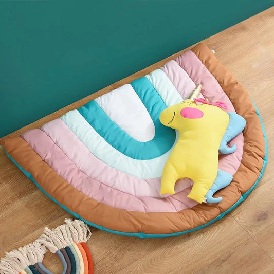 Tapete de Gateo Arcoíris para Bebés - Alfombra Acolchada de Juego - Image 2