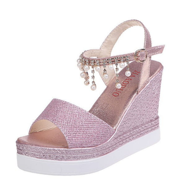 Tacones Altos Elegantes con Cristales Brillantes