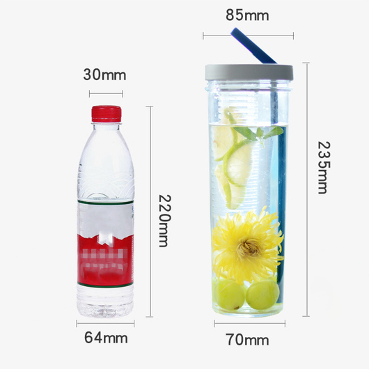 Botella Infusora de Agua con Frutas - Botella Deportiva Reutilizable para Limón y Jugos - Image 7