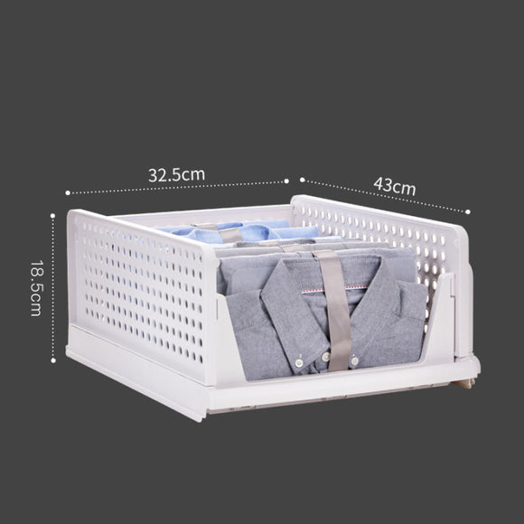 Organizador de Ropa Plegable Multi-Nivel con Tabla de Doblado Ajustable