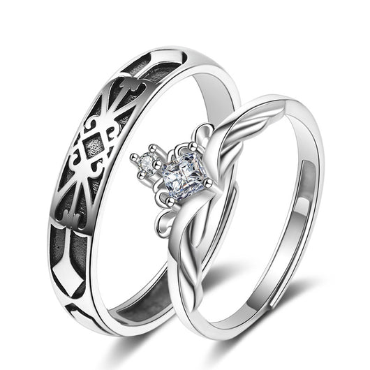 Anillos de Pareja La Princesa y el Caballero - Plata Esterlina S925 - Image 6