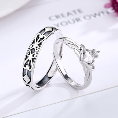 Anillos de Pareja La Princesa y el Caballero - Plata Esterlina S925 - Image 2
