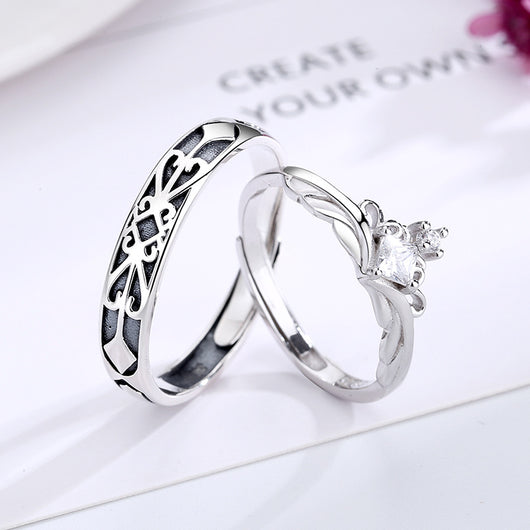 Anillos de Pareja La Princesa y el Caballero - Plata Esterlina S925 - Image 2