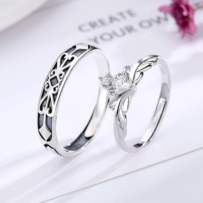 Anillos de Pareja La Princesa y el Caballero - Plata Esterlina S925 - Image 3