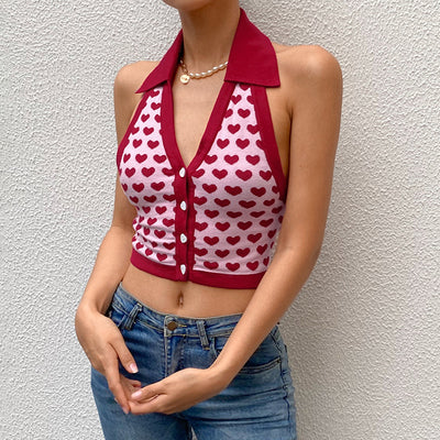 Chaleco de Punto Lana con Cuello Polo Corto para Mujer - Image 12