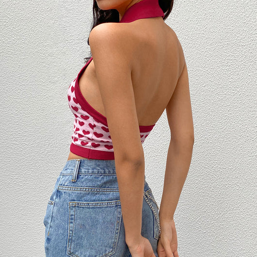 Chaleco de Punto Lana con Cuello Polo Corto para Mujer - Image 9