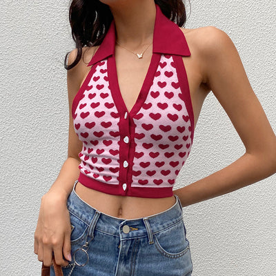 Chaleco de Punto Lana con Cuello Polo Corto para Mujer - Image 10
