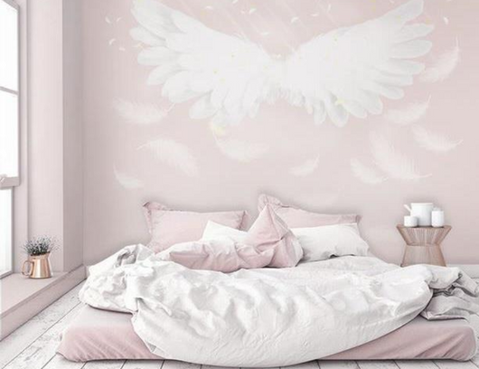 Papel Tapiz Alas de Ángel Estilo Instagram para Restaurantes y Cafés - Image 10