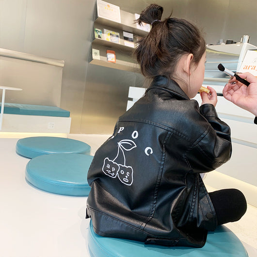 Chaquetas de Cuero para Motocicleta - Estilo Casual para Niños y Niñas - Image 6