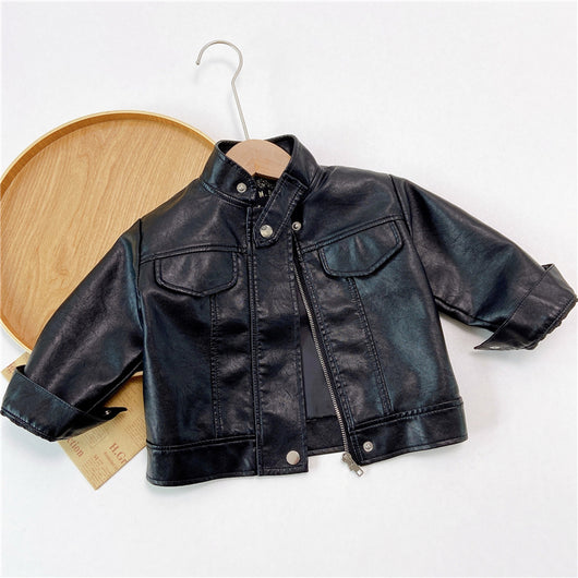 Chaquetas de Cuero para Motocicleta - Estilo Casual para Niños y Niñas - Image 10