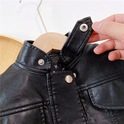 Chaquetas de Cuero para Motocicleta - Estilo Casual para Niños y Niñas - Image 4