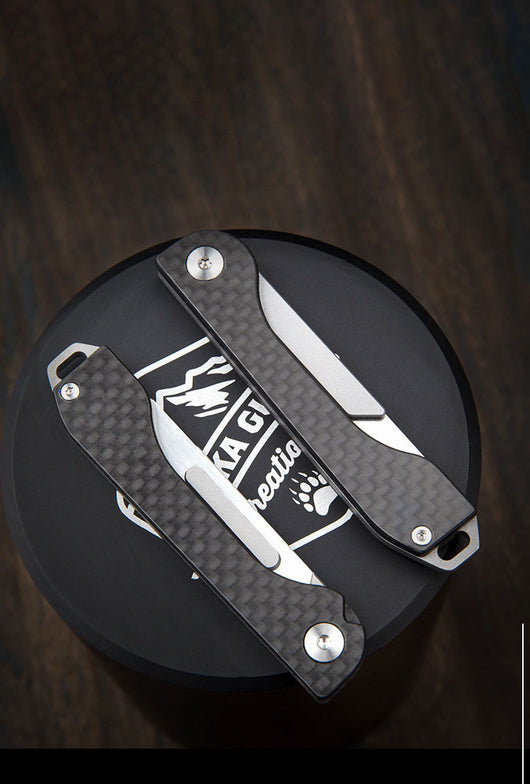 Cuchillo de Fibra de Carbono Multiusos Plegable con Grabado - Navaja de Precisión para Exterior - Image 7