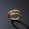 Anillo Serpiente Dorado Ajustable con Circonia Cúbica Brillante para Mujer