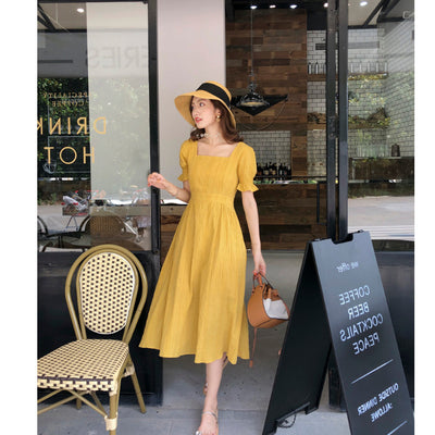 Vestido Retro Francés Campanilla Primavera Sobre la Rodilla con Cintura Definida - Image 8