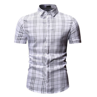 Camisa Casual de Cuadros para Hombre - Manga Corta - Image 10