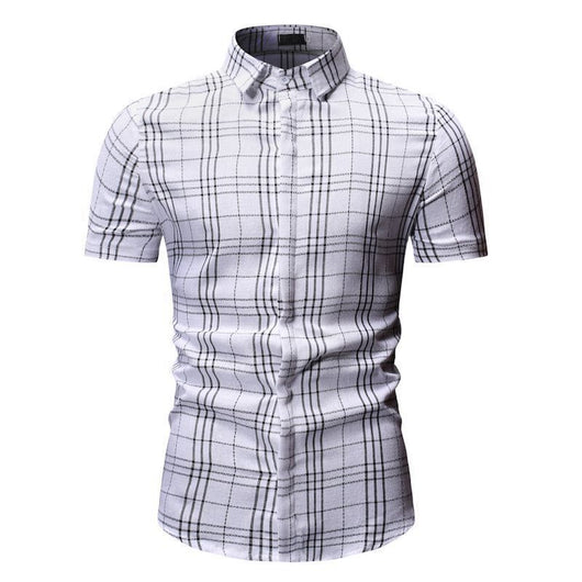 Camisa Casual de Cuadros para Hombre - Manga Corta - Image 3