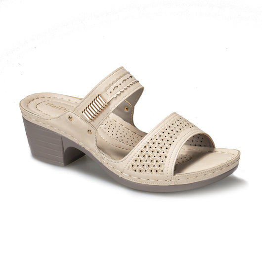 Pantuflas Mujer Talla Grande con Tacón Grueso Hueco Estilo Europeo Americano - Image 4