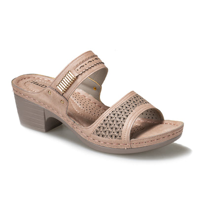 Pantuflas Mujer Talla Grande con Tacón Grueso Hueco Estilo Europeo Americano - Image 3