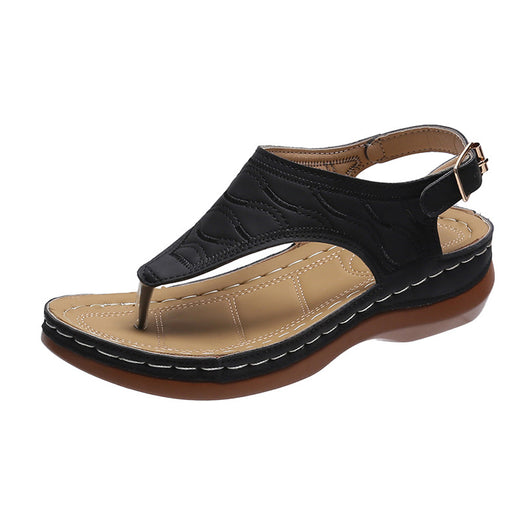Sandalias Cuña Mujer - Chanclas Cómodas Color Sólido - Image 16