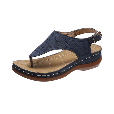 Sandalias Cuña Mujer - Chanclas Cómodas Color Sólido - Image 15