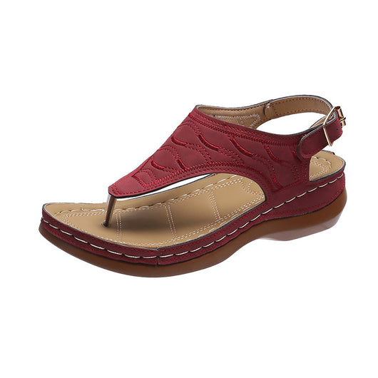 Sandalias Cuña Mujer - Chanclas Cómodas Color Sólido - Image 19