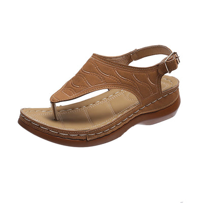 Sandalias Cuña Mujer - Chanclas Cómodas Color Sólido - Image 18