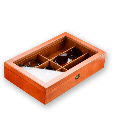 Estuche de Madera Estilo Europeo para Gafas con Cerradura de Seguridad - Image 8