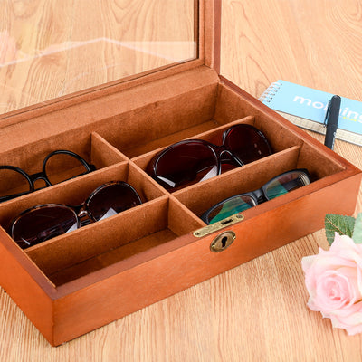 Estuche de Madera Estilo Europeo para Gafas con Cerradura de Seguridad - Image 9